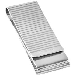 Double Sided Ribbed Money Clip 925 Sterling Silver English Hallmarks