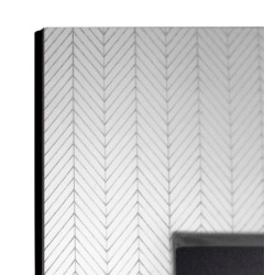 .925 Sterling Silver Photo Frame with Engraved Herringbone Pattern made in UK Photo size 13cm x 9cm or 5 inch x 3.5 inch