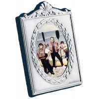 FR628 - Sterling Silver Victorian Style Miniature Photo Frame With Velvet Back 4cm x 5 cm