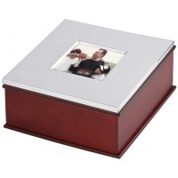 GT2004   Wooden Photo Frame Keepsake Box Sterling Silver Ari D Norman