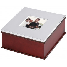 GT2004   Wooden Photo Frame Keepsake Box Sterling Silver Ari D Norman