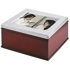 GT52   Wooden Photo Frame Keepsake Box Sterling Silver Ari D Norman