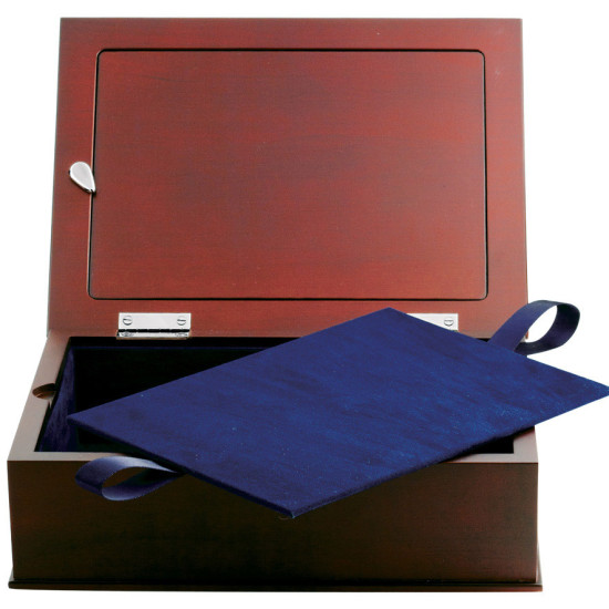 Keepsake Box with Photo Frame Lid 925 Sterling Silver English Hallmarks with Mahogany Finish 17cm x 12cm