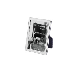 Beaded Photo Frame 925 Sterling Silver English Hallmarks with Blue Velvet Back 9cm x 6cm