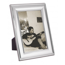 FR702   Plain Photo Frame With Wooden Back 13cm x 18cm Sterling Silver Ari D Norman