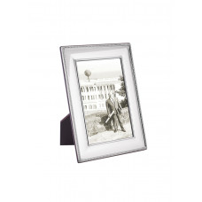 FR703   Beaded Photo Frame With Wooden Back 6cm x 9cm Sterling Silver Ari D Norman