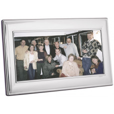 FR729   Plain Panoramic Photo Frame With Wooden Back 25cm x 10cm Sterling Silver Ari D Norman