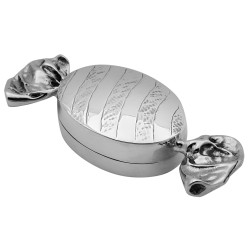 Oval Sweetie Pill Box 925 Sterling Silver English Hallmarks