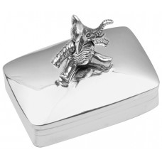 PB532   Ari D Norman Sterling Silver Pill Box with Moving Elephant