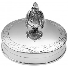 PB606   Ari D Norman Sterling Silver Pill Box with Moving Penguin
