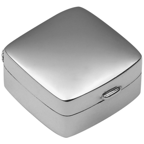 Small Plain Square Pill Box 925 Sterling Silver English Hallmarks