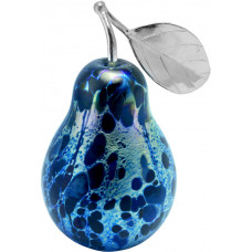 GT2201 – Sterling Silver And Molten Glass Pear Paperweight