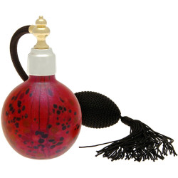 Perfume Bottle 925 Sterling Silver English Hallmarks and Molten Glass