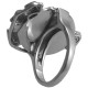 Panther Ring Art Deco Style 925 Sterling Silver English Hallmarks Set With Red Agate Marcasite and Ruby Eyes
