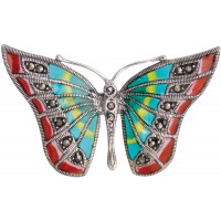 RG306   Butterfly Ring With Enamel Sterling Silver Ari D Norman