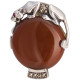 Panther Ring Art Deco Style 925 Sterling Silver English Hallmarks Set With Red Agate Marcasite and Ruby Eyes