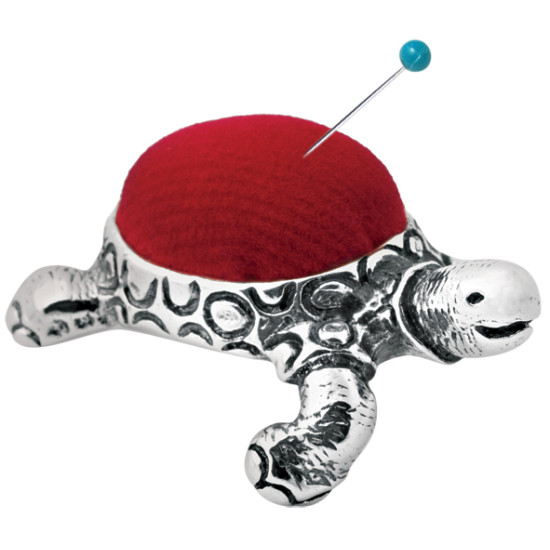 Tortoise Turtle Pincushion Victorian Style 925 Sterling Silver English Hallmarks