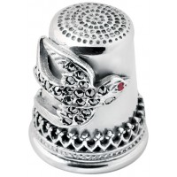 GT212   Marcasite Swallow Thimble Sterling Silver Ari D Norman