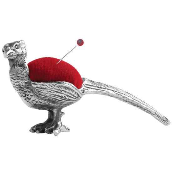 Pheasant Pincushion Victorian Style 925 Sterling Silver English Hallmarks