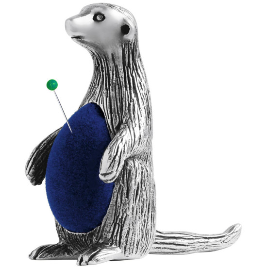 Meerkat Pincushion Victorian Style 925 Sterling Silver English Hallmarks