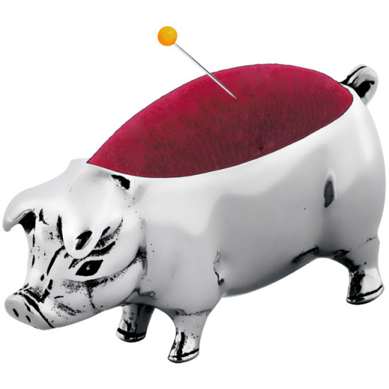 Pig Pincushion Victorian Style 925 Sterling Silver English Hallmarks