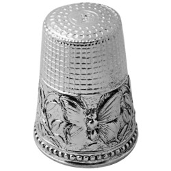 Butterfly Thimble Victorian Style 925 Sterling Silver English Hallmarks