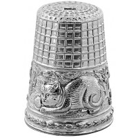 GT489   Cat Thimble Sterling Silver Ari D Norman