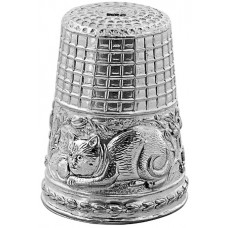 GT489   Cat Thimble Sterling Silver Ari D Norman