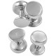 Plain Cufflinks and Studs Dress Shirt Set 925 Sterling Silver English Hallmarks