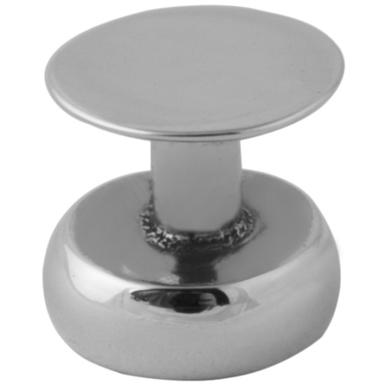 Plain Button Stud 925 Sterling Silver Set