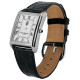 Unisex Watch 925 Sterling Silver English Hallmarks With Black Leather Strap and Black Onyx Winder