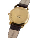 Unisex Watch Gold Plated Sterling Silver (Vermeil) English Hallmarks With Brown Leather Strap and Blue Sapphire Winder