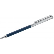 GT1066   Navy Blue Acrylic Slim Ballpoint Pen Sterling Silver Ari D Norman