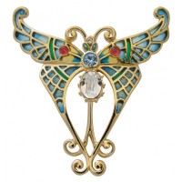 JB237   Gold Plated Butterfly Brooch Jewelari Of London