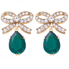EC2   Gold Plated Elizabethan Style Swarovski Crystal Earrings Jewelari of London