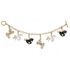 JBT26   Gold Plated Equestrian Charm Bracelet Jewelari Of London