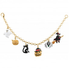 JBT16   Gold Plated Halloween Charm Bracelet Jewelari of London