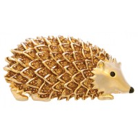 JB250   Gold Plated Hedgehog Brooch Jewelari Of London