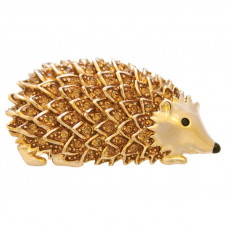 JB250   Gold Plated Hedgehog Brooch Jewelari Of London