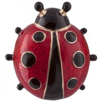 JB173   Gold Plated Ladybird Brooch Jewelari of London