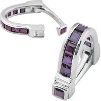 CU452 Ari D Norman Sterling Silver Amethyst Wrap Around Cufflinks