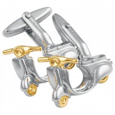 CU475 Ari D Norman Sterling Silver and Gold Plate Scooter Cufflinks