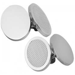 Engine Turned Oval Chain Link Cufflinks 925 Sterling Silver English Hallmarks