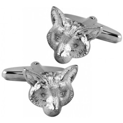 Fox Head Torpedo Cufflinks 925 Sterling Silver English Hallmarks