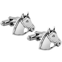 CU497 Ari D Norman Sterling Silver Horse Head Cufflinks