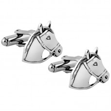 CU497 Ari D Norman Sterling Silver Horse Head Cufflinks