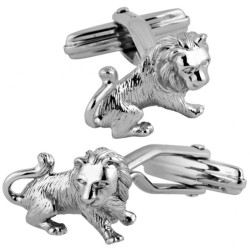 Lion Torpedo Cufflinks 925 Sterling Silver English Hallmarks