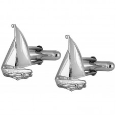 CU537 Ari D Norman Sterling Silver Sailing Boat Cufflinks